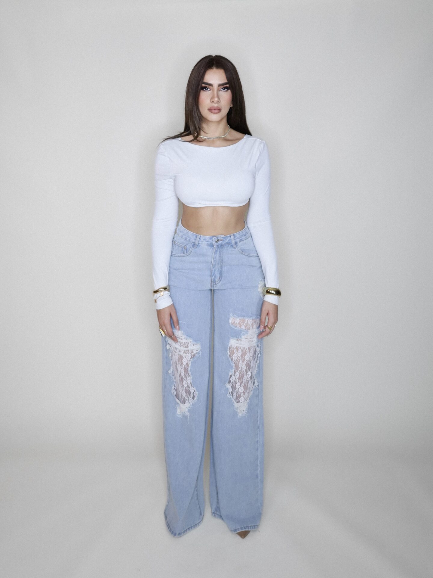 jeans encaje